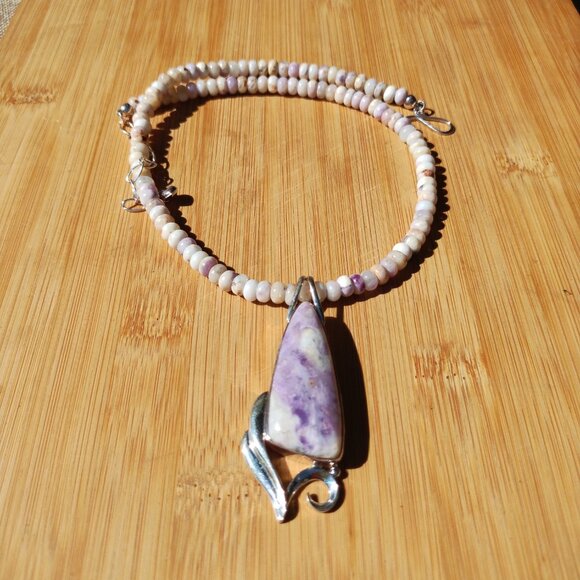 Jay King DTR mine finds lavender opal necklace pendant set 925 Sterling Silver - Picture 13 of 13